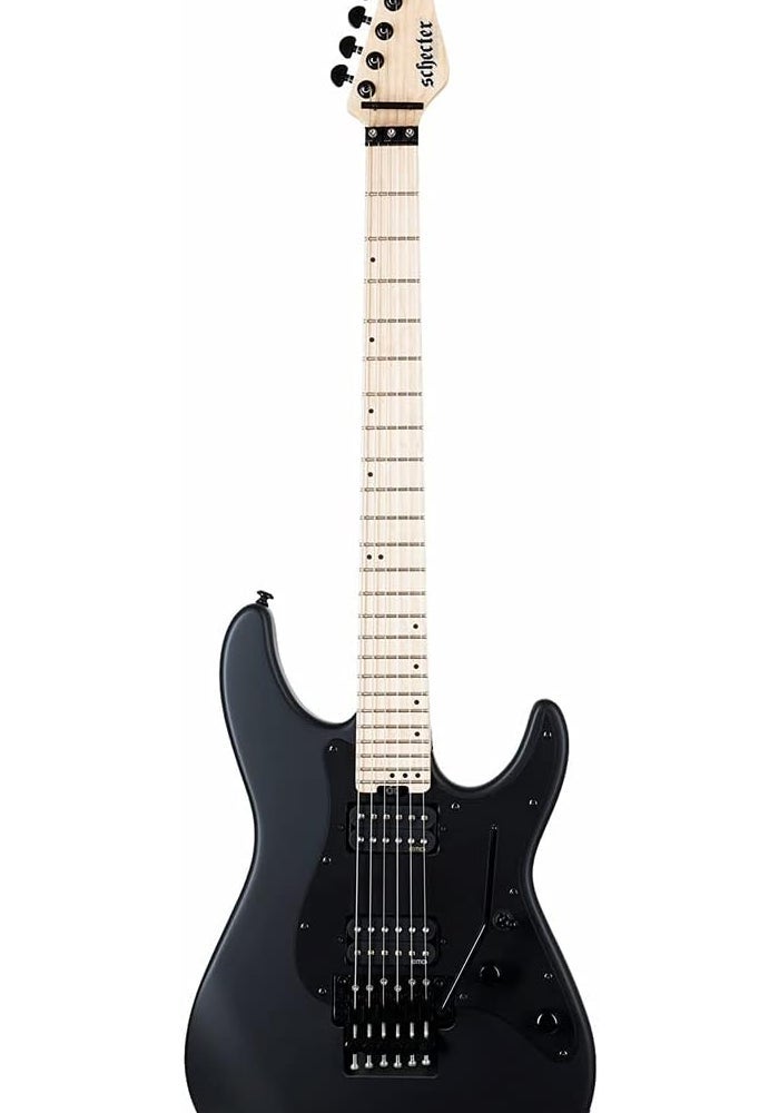 Schecter 6 String Sun Valley SS-FR Electric Guitar, Satin Black - Image 1