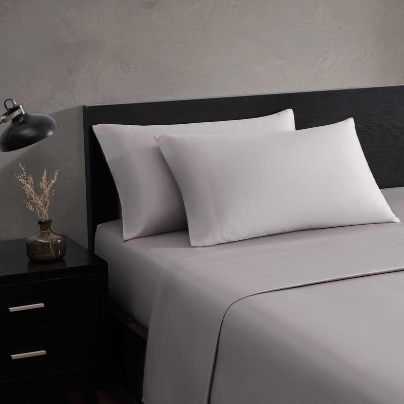 Vera Wang - King Size Sheet Set, Soft & Smooth Sateen Cotton Blend Bedding, Deep Pocket, 800 Thread Count, Bed Sheets with Fitted Sheet & Matching Pillowcases (Plum) - Image 3