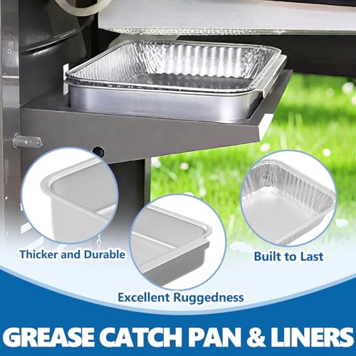 SafBbcue 93305 Grease Catch Pan for Weber Spirit e-210 e-220 e-310 e-320 e-330 Genesis II e-310 e-315 e-325 e-330 e-335 Grill Grease Tray with Disposable Drip Liners,Replacement Part for Weber#83156 - Image 3