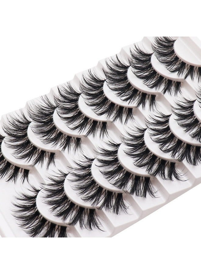 Losha Eyelashes Wispy Lashes Natural Look 8 Pairs Clear Band False Eyelashes Handmade Reusable Fake Eye Lashes Pack (No.60) - Image 4