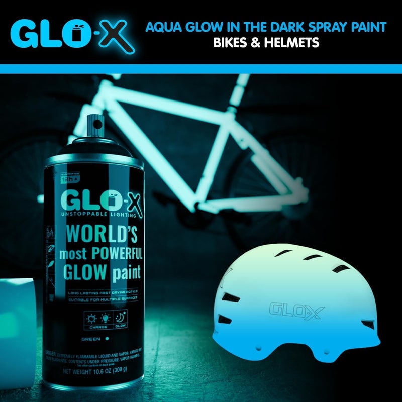 GLO-X Blue Glow Spray Paint (10.6 oz) | Outdoor Sun-Activated Neon Glow for Metal, Fabric & All Surfaces - Image 3
