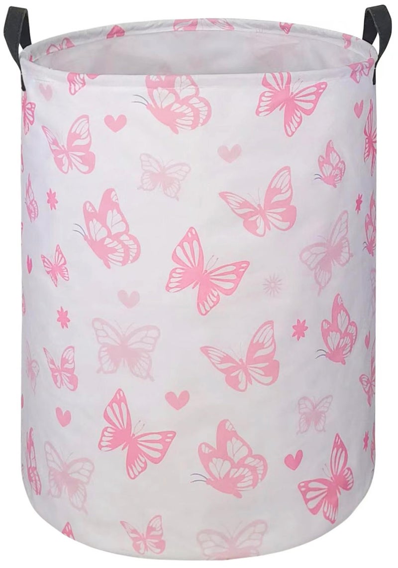 DUYIY Round Laundry Hamper Storage Basket Laundry Organizer Hamper Storage Bins Clothes Box Nursery Hamper Gift Basket with Handles - Image 1