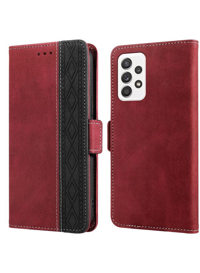 S-TOP Case For Samsung Galaxy A32 4G Stitching Side-Magnetic RFID Leather Phone Case - Image 1