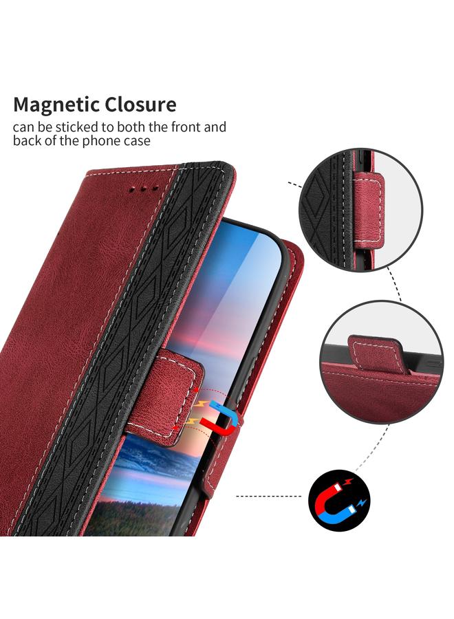 S-TOP Case For Samsung Galaxy A32 4G Stitching Side-Magnetic RFID Leather Phone Case - Image 3