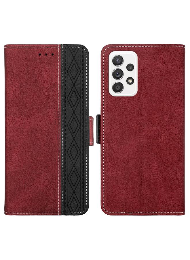 S-TOP Case For Samsung Galaxy A32 4G Stitching Side-Magnetic RFID Leather Phone Case - Image 2