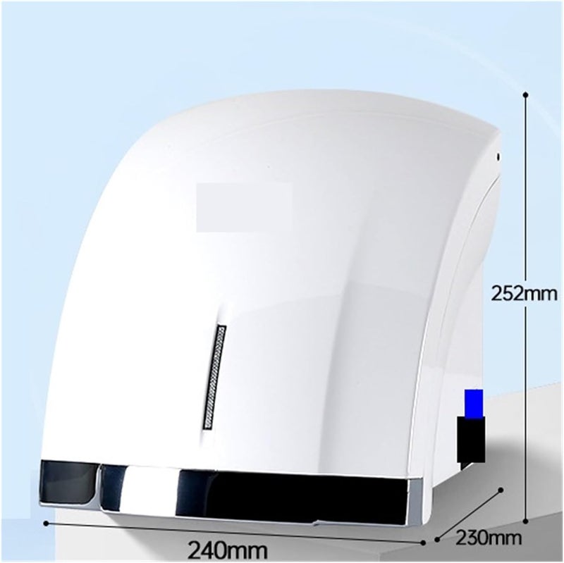 Hand Dryer, Hand Dryer Hot Air and Cold Automatic, Infrared Sensor 15M/S High Speed ​​Dryer, 1800W Electric for Kitchen Bedroom Hotel - Image 2
