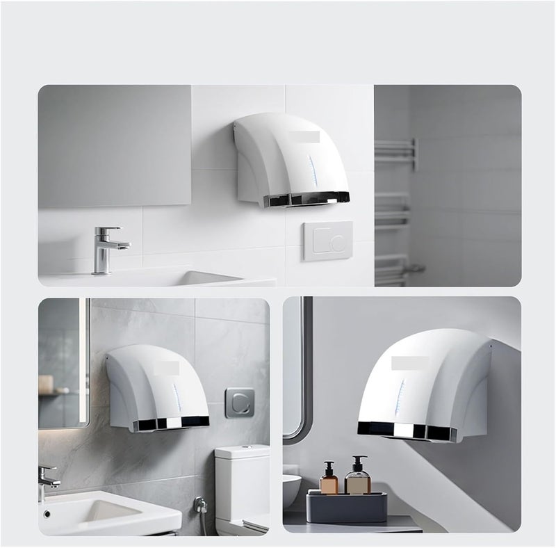 Hand Dryer, Hand Dryer Hot Air and Cold Automatic, Infrared Sensor 15M/S High Speed ​​Dryer, 1800W Electric for Kitchen Bedroom Hotel - Image 4