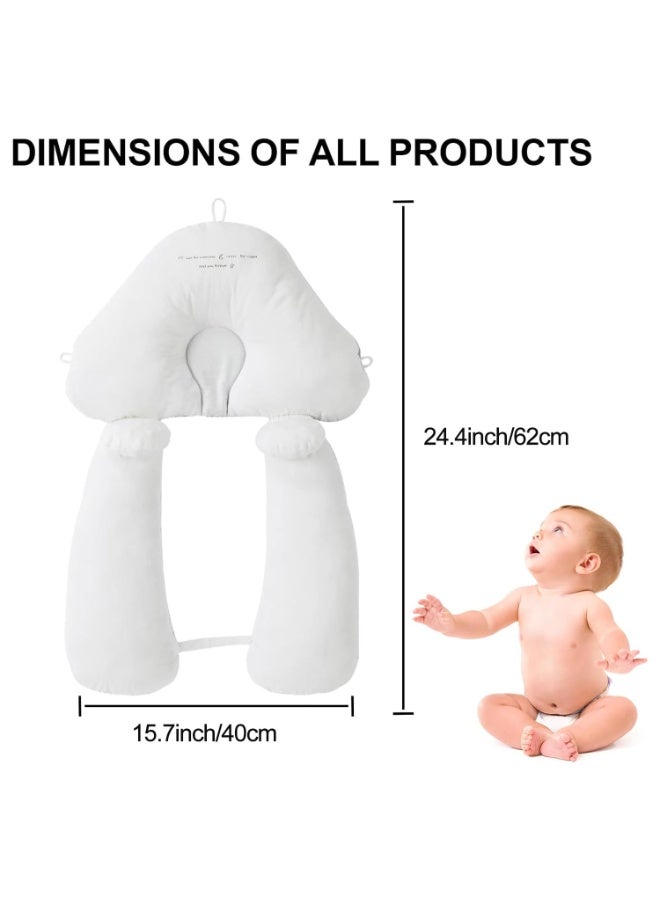 Baby Pillow Three in One Design for Anti Rollover, Breastfeeding, and Tummy Time. 3D Breathable Fabric Enhances Airflow. Easy to Care for and Machine Washable - Image 3
