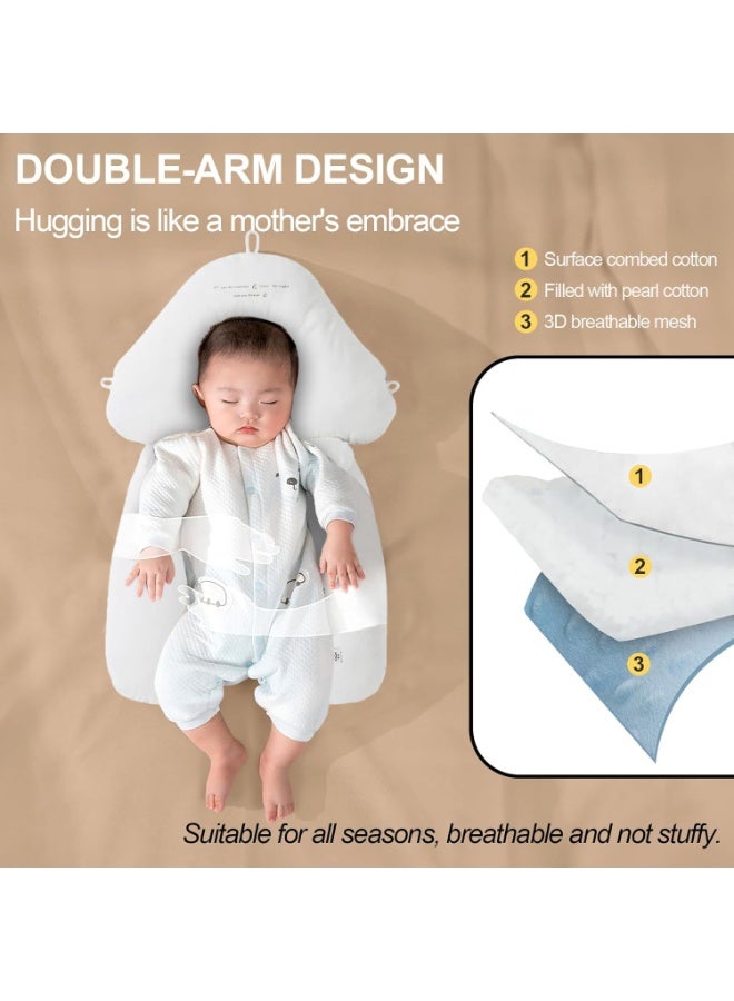 Baby Pillow Three in One Design for Anti Rollover, Breastfeeding, and Tummy Time. 3D Breathable Fabric Enhances Airflow. Easy to Care for and Machine Washable - Image 4