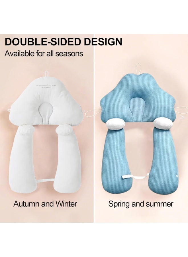 Baby Pillow Three in One Design for Anti Rollover, Breastfeeding, and Tummy Time. 3D Breathable Fabric Enhances Airflow. Easy to Care for and Machine Washable - Image 2