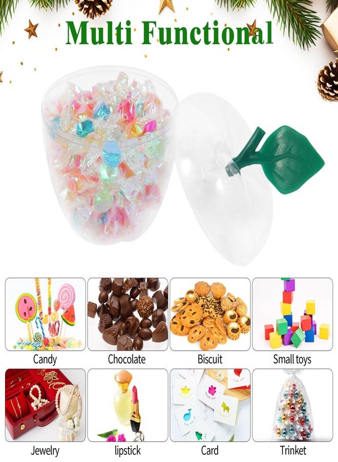 TABGACH Clear Apple Container Jar,Apple Shaped Candy Toy Filling Containers Jar 4 PACK - Image 4
