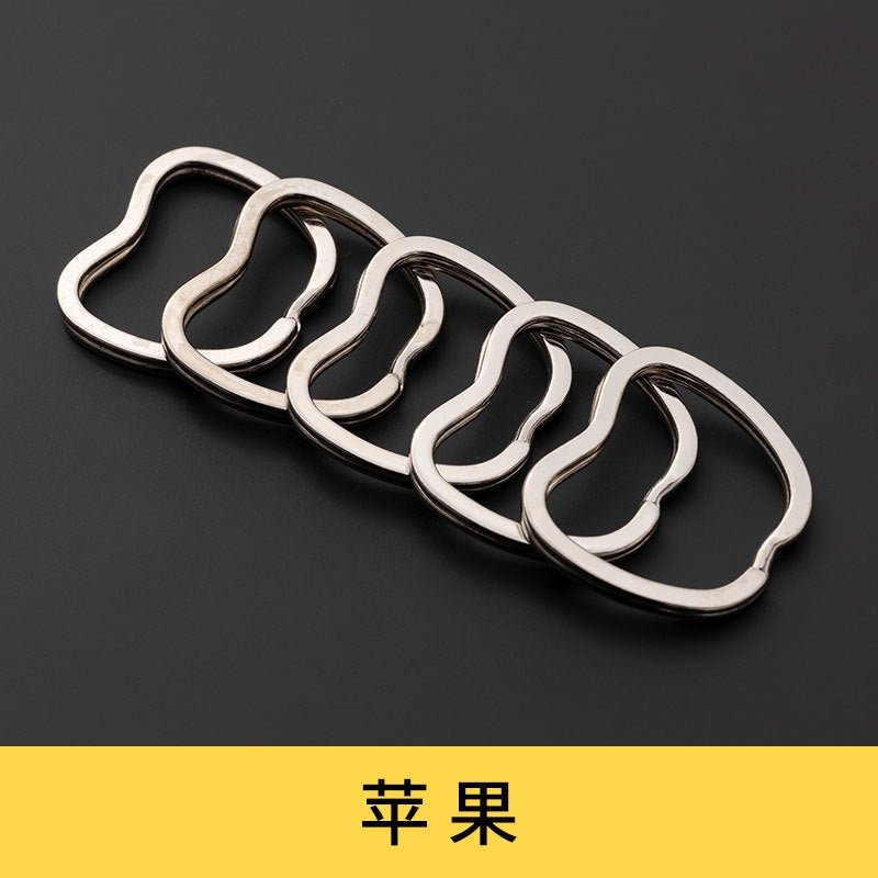 25mm Rose Gold Metal Keychain Rings Flat Automotive Key Accessories Apple [1] 