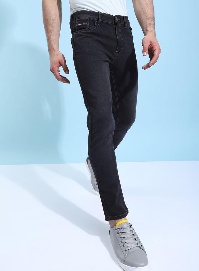 The Indian Garage Co Men Dark Wash Slim Fit Black Jeans - Image 3