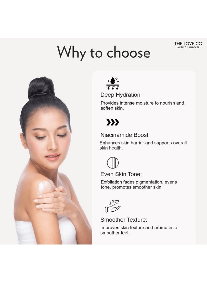 THE LOVE CO. - 5% Niacinamide Body Lotion Moisturizer For Body Repairs Skin Barrier, Reduces Acne Marks & Nourishes | For All Skin Typesactive Skincare 250Ml - Image 1