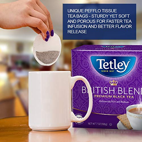Tetley British Blend Premium Black Tea, Regular, 80 Teabags (Pack of 12) - Image 2