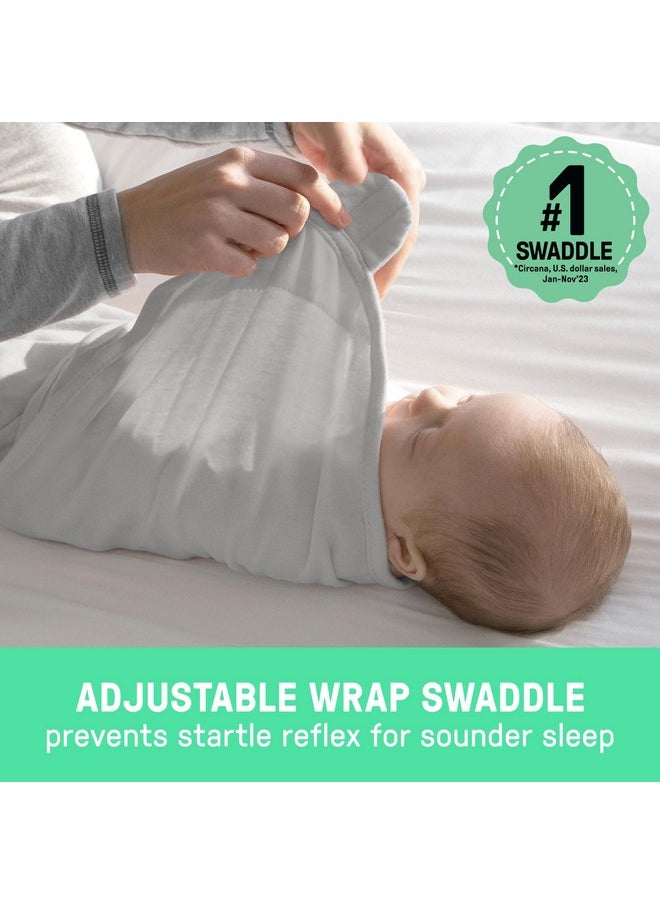 SwaddleMe By Ingenuity Original Swaddle Bestselling Swaddle Brand 100% Cotton Improves Sleep & Calms Startle Reflex 03 Months 3Pack Dino Time  - Image 2