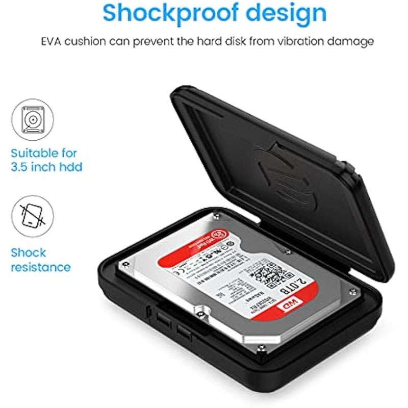 اوريكو حافظة تخزين القرص الصلب - 3.5 بوصة لـ WD وسيجيت وتوشيبا - PHXBK - Image 3