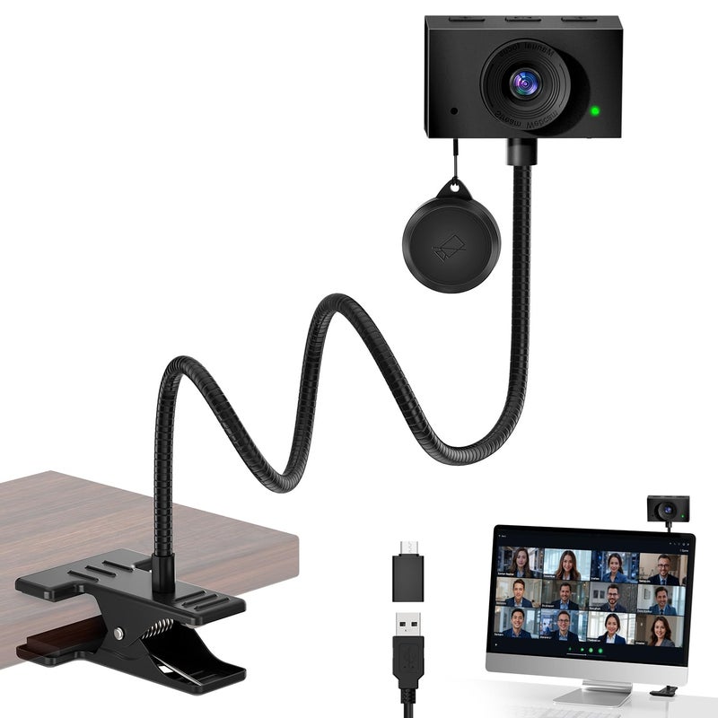 Majiphi Webcam for PC, 1080P Streaming Camera, Web Camera for Desktop Computer/Laptop Webcam with Microphone, Plug and Play USB Web cam with Bracket, Manual Focus, for Live Streaming, Video Calls, Meetings - Image 1