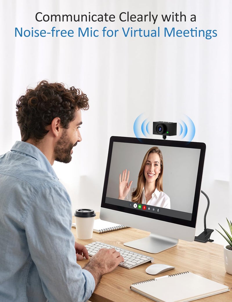 Majiphi Webcam for PC, 1080P Streaming Camera, Web Camera for Desktop Computer/Laptop Webcam with Microphone, Plug and Play USB Web cam with Bracket, Manual Focus, for Live Streaming, Video Calls, Meetings - Image 3