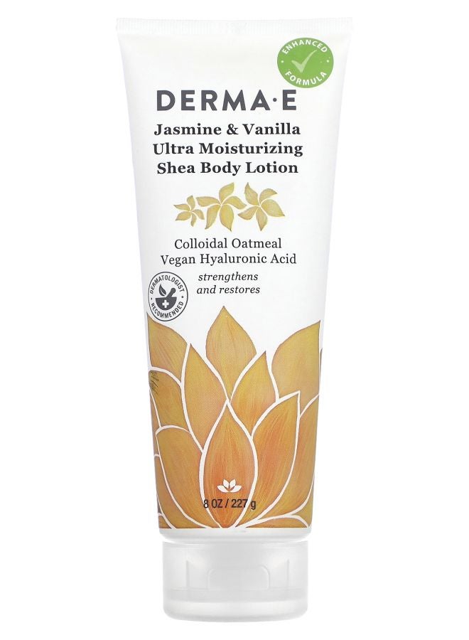 derma-e Ultra Moisturizing Shea Body Lotion Jasmine & Vanilla  8 oz (227 g)