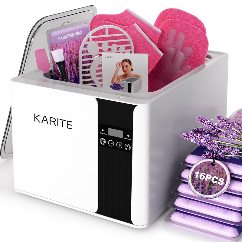 KARITE Paraffin Wax Machine for Hands and Feet, 9000ml Paraffin Wax Bath with Auto-Timer, Smart Mode, Precision Temperature Control, Paraffin Wax Warmer Kit with 16PCs Refills - Image 1