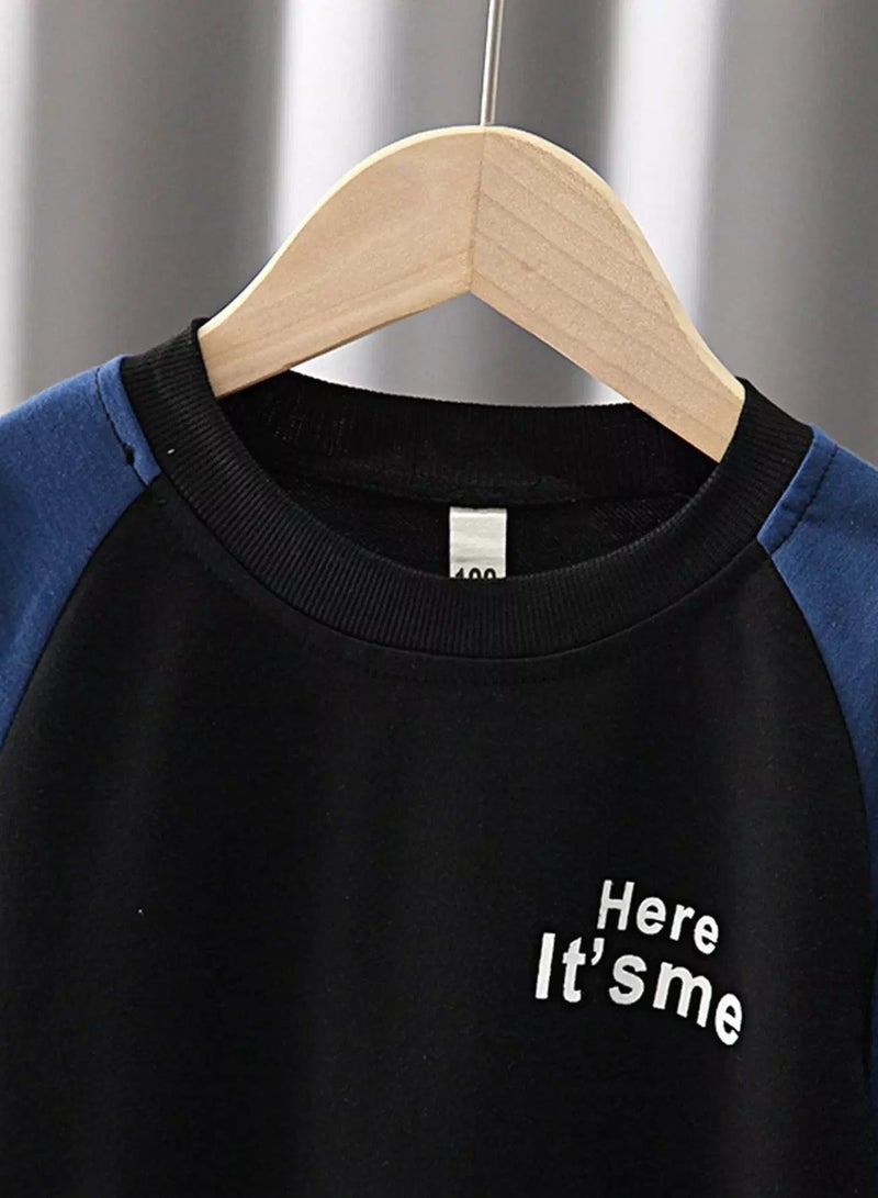 Toddler Boys Slogan Graphic Pocket Side Raglan Sleeve Pullover  - Image 3
