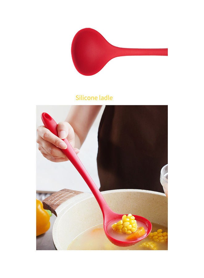 نيبمينينت ملعقة مسطحة مانعة للالتصاق ومقاومة للحرارة أحمر/فضي 123جرام - Image 4