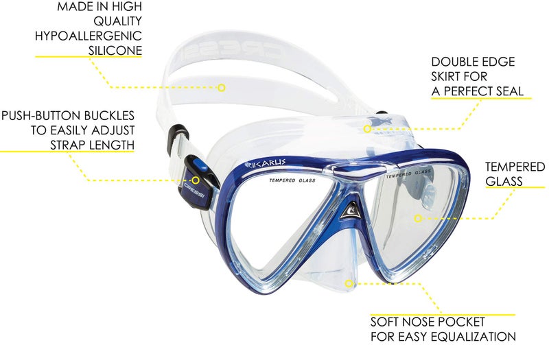 Cressi Ikarus & Orion Dry (Translucent Cobalt) - Image 2