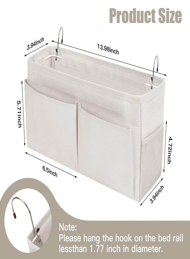 Chewlish Bedside Caddy Organizer with Fixed Straps, Bunk Bed Caddy ideal for Home, Bunk Bed, Dorm, Hospital, Crib, Versatile Bedside Storage Solution (Beige) - Image 2