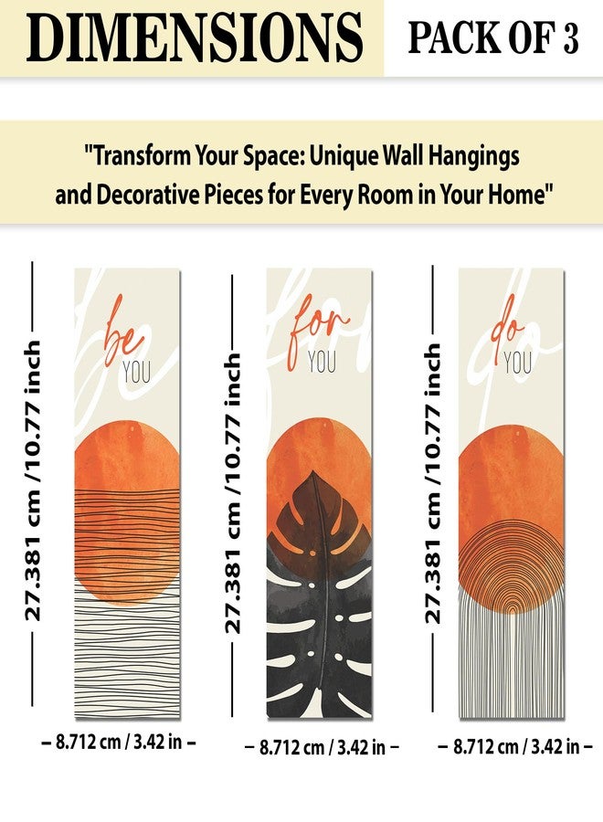 Twinster Aesthetic Wooden Wall Hanging For Home Décor, Living Room, Bedroom, Office Decoration Item| Motivational Art Patterns |Boho Design | Gifting Item |Pack Of 3 (Design 5) - Image 4