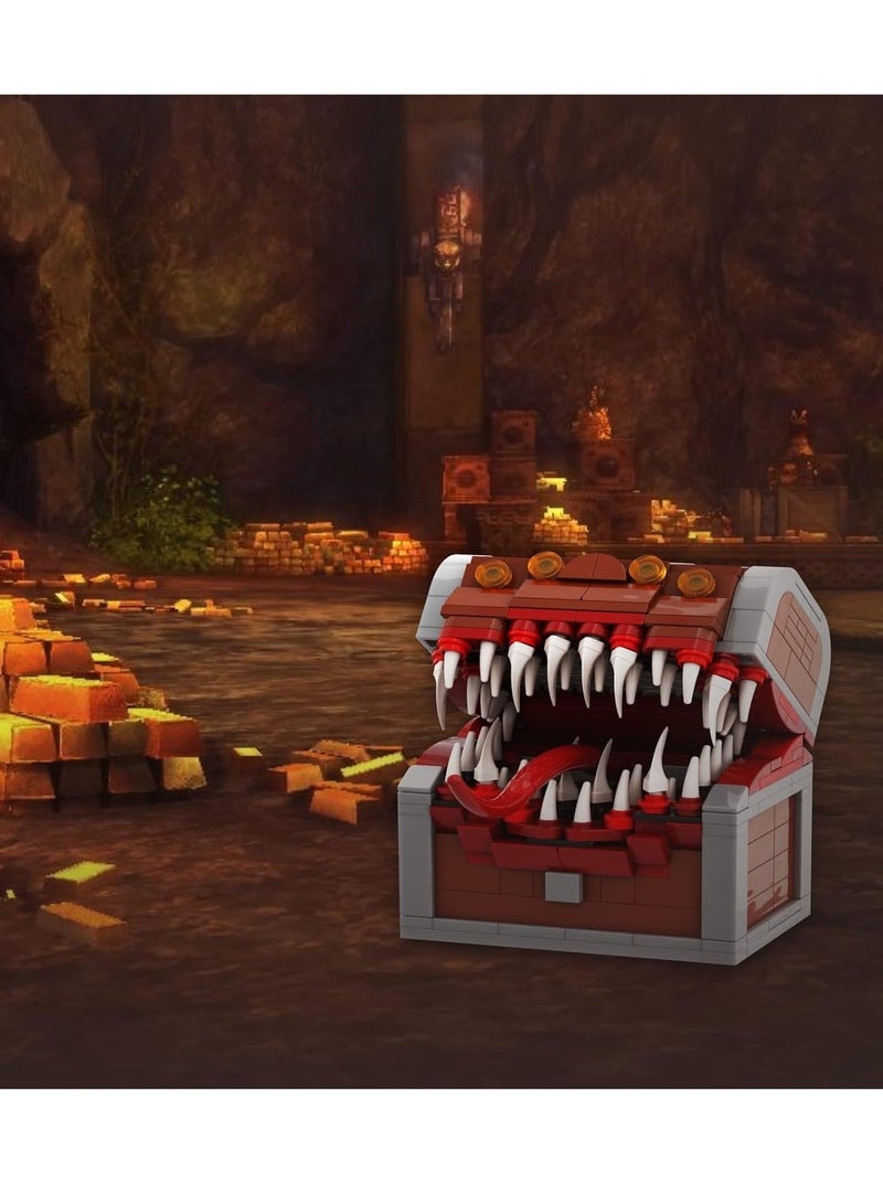 Mimic Chest for Dungeons and Dragons Tower, Dragons Board Game Monster Model Collection Toy, DIY Pirate Treasure Box STEM Gifts for Fans and Friends for Boys and Girls Over 6 Years Old (366pcs) - Image 5