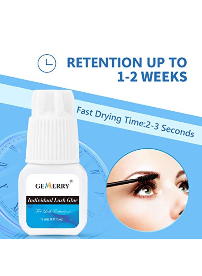 GEMERRY Lash Clusters Glue Individual Lash Glue Long Lasting Eyelash Adhesive for Self Application and Cluster Extensions 5mlBlack - Image 4