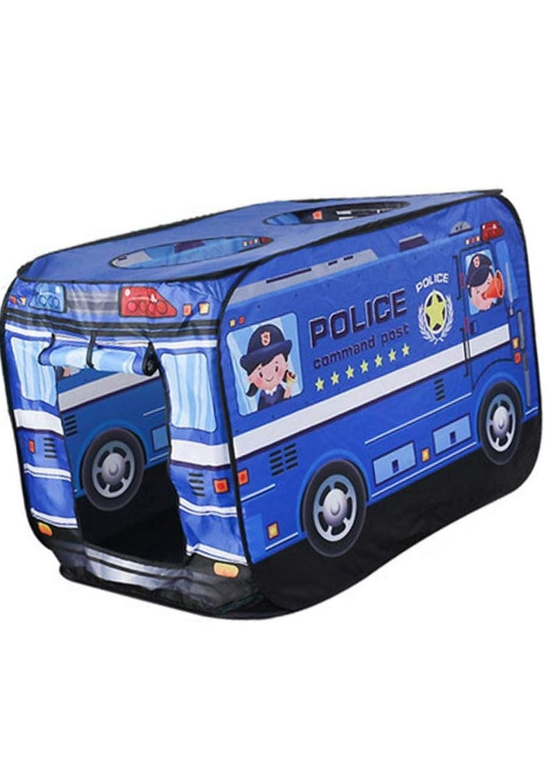 MIXDE Police Car Style Pop-up Play Tent for Kids with 50 Sea Balls and 1 Storage Bag, Creative Playhouse with Sunroof and Roll-up Door, Easy to Set up, Fun Pretend Play, Great for Indoor Playrooms, Outdoor  - Image 1