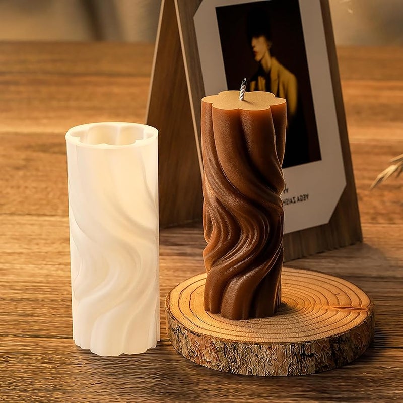 ESEENS 2 Pack Spiral Wave Resin Casting Molds - Silicone for 3D Animal Candle Making - Image 3