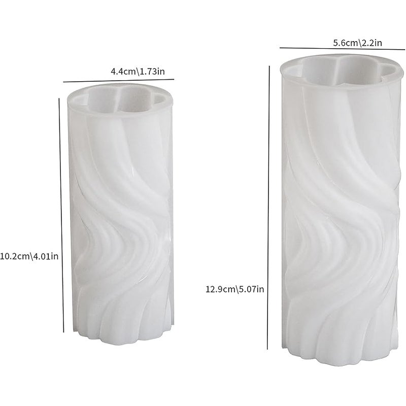 ESEENS 2 Pack Spiral Wave Resin Casting Molds - Silicone for 3D Animal Candle Making - Image 2