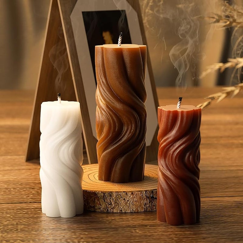 ESEENS 2 Pack Spiral Wave Resin Casting Molds - Silicone for 3D Animal Candle Making - Image 5