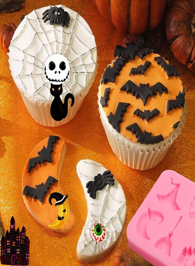 Xcake Lcook Pumpkin Skull Fondant Chocolate Molds, Halloween Ghost Bat Owl Cat Silicone Molds for Cake Decoration Cupcake Topper Candy Gum Paste Sugar Craft Clay Resin - Image 5