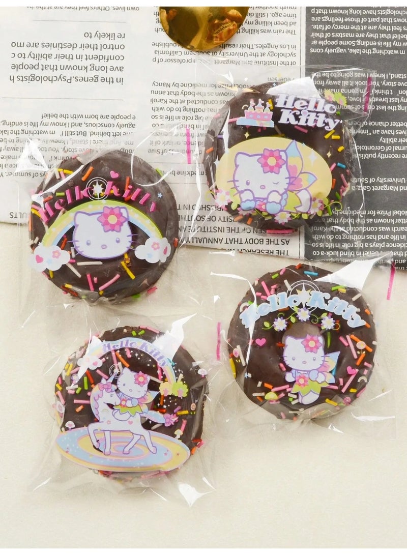 Hello Kitty 50 pieces of Hello Kitty-themed cookie packaging bags, beautifully designed and perfect for children, gift treats, and sweets giveaways. Features a secure resealable closure and comes in assorted shapes and designs. - Image 5