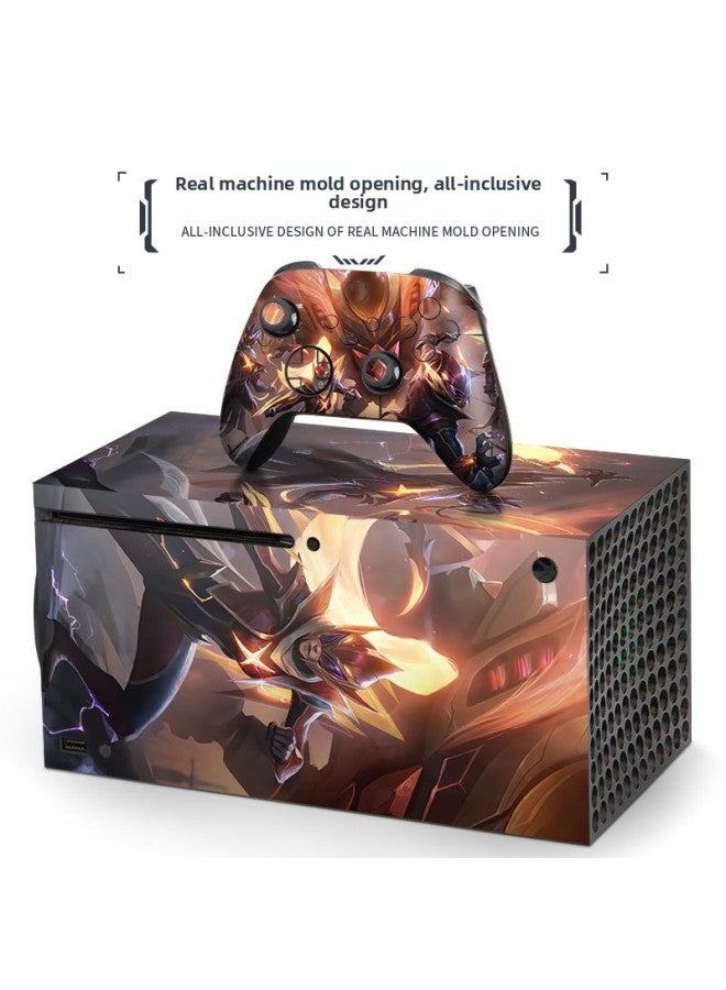 Loquat Applicable To Microsoft Xbox Series X Home Game Console Protective Film Handle Accessories League Of Legends Stickers-Color:216 - Image 4