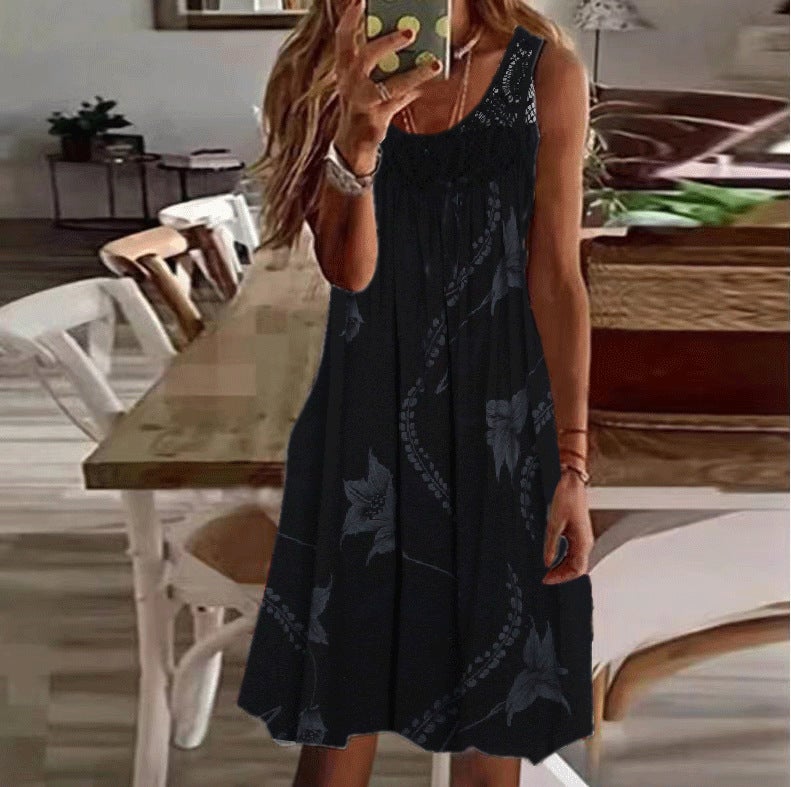 Women's Off-Shoulder Lace Dress Casual Loose Fit - Image 4