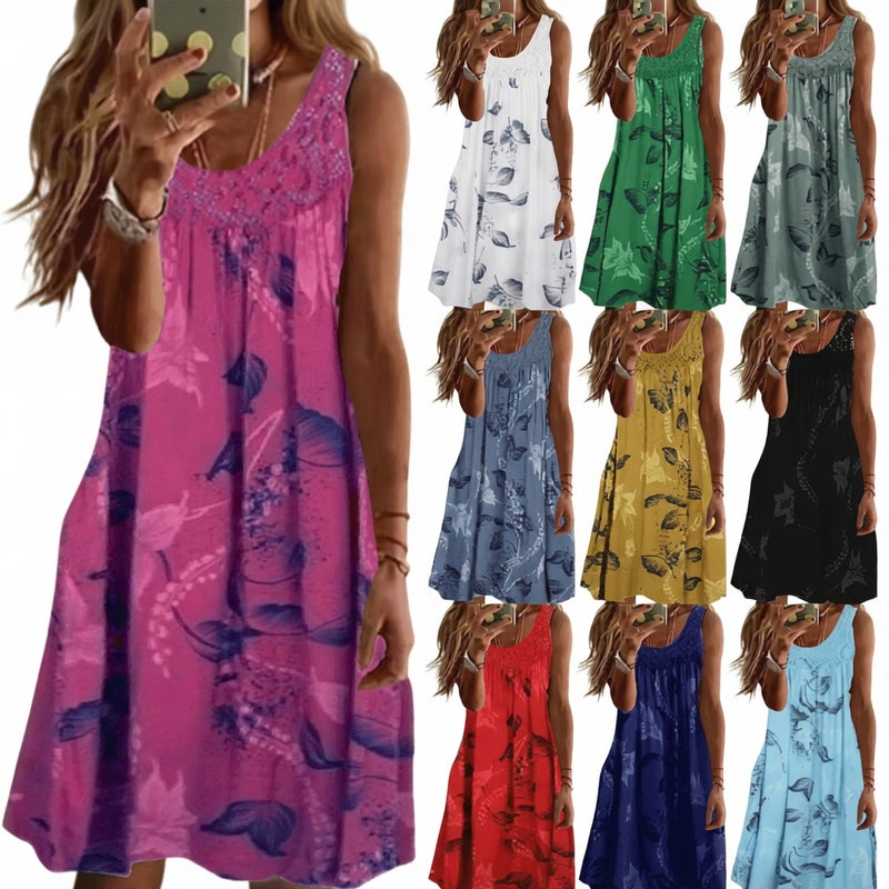 Women's Off-Shoulder Lace Dress Casual Loose Fit - Image 1
