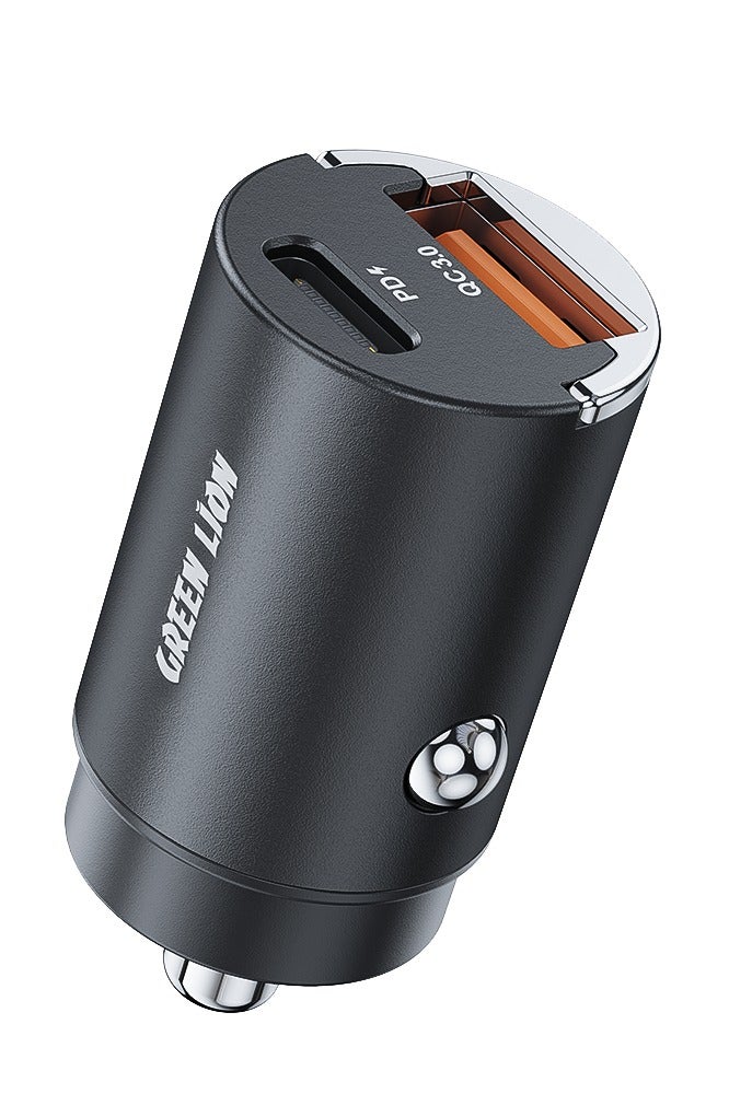 GREEN LION USB C Car Charger PD 36W with USB A QC 36W / Charging Protection / Heat Dissipation / Made for Phones (iPhone, Samsung, Xiaomi) and Tablets - Black - Image 1