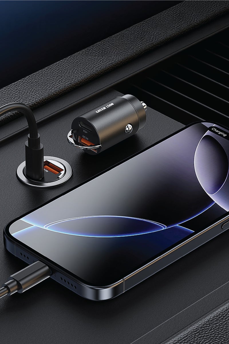 GREEN LION USB C Car Charger PD 36W with USB A QC 36W / Charging Protection / Heat Dissipation / Made for Phones (iPhone, Samsung, Xiaomi) and Tablets - Black - Image 3