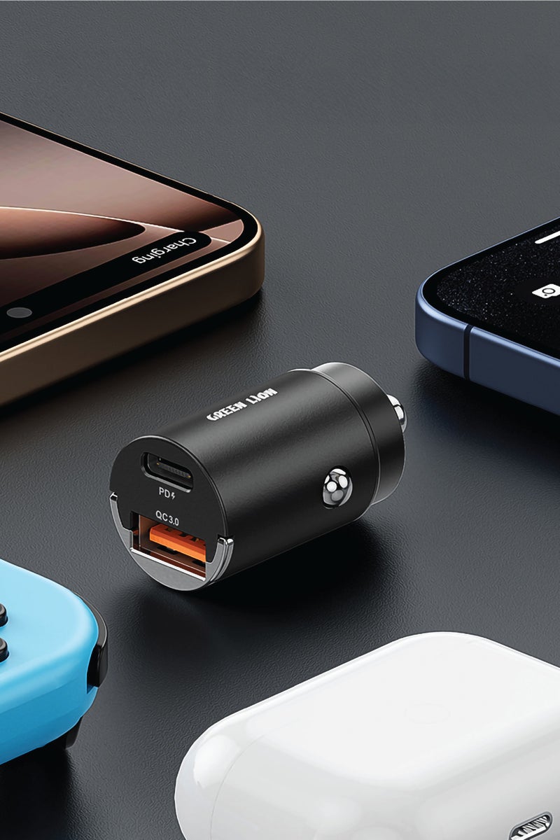 GREEN LION USB C Car Charger PD 36W with USB A QC 36W / Charging Protection / Heat Dissipation / Made for Phones (iPhone, Samsung, Xiaomi) and Tablets - Black - Image 4