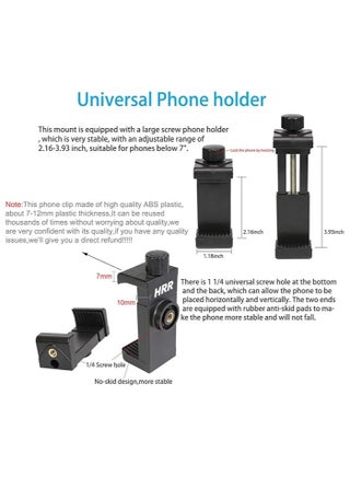 Mobile Phone Chest Strap Harness Mount Head Strap Holder Kit Works with all phone clips compatible with iPhone, Samsung, GoPro Hero 13,12,11,10,9, 8,7, 6,5,4, 3,2,1, AKASO, DJI Osmo and POV/VLOG. - view 4