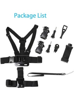 Mobile Phone Chest Strap Harness Mount Head Strap Holder Kit Works with all phone clips compatible with iPhone, Samsung, GoPro Hero 9, 8,7, 6,5,4, 3,2,1, AKASO, DJI Osmo and POV/VLOG. - pzsku/Z907810C8CC6135281E1CZ/45/_/1715599739/176683e3-592e-4017-8682-58084f8f3445