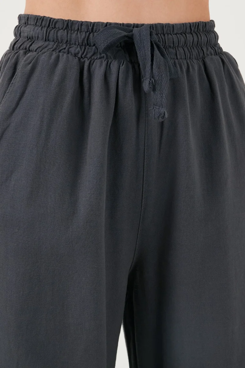 Lela Cotton Relaxed Fit High Waist Wide Leg Pants Women's Trousers 668YP5118