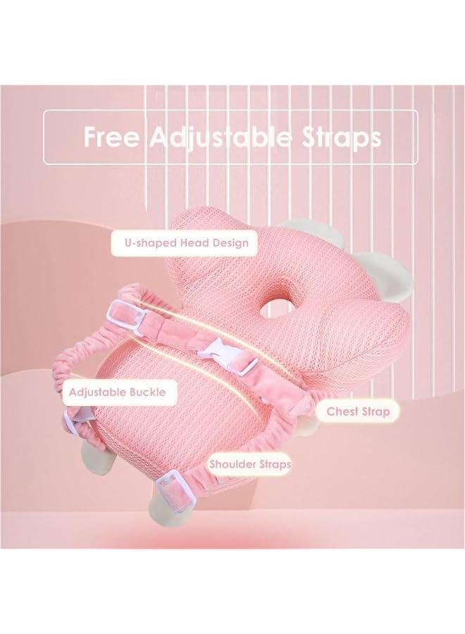 Pink Toddler Head Protection Safety Pad Backpack - Baby Walker Head Protector Wear - Image 4