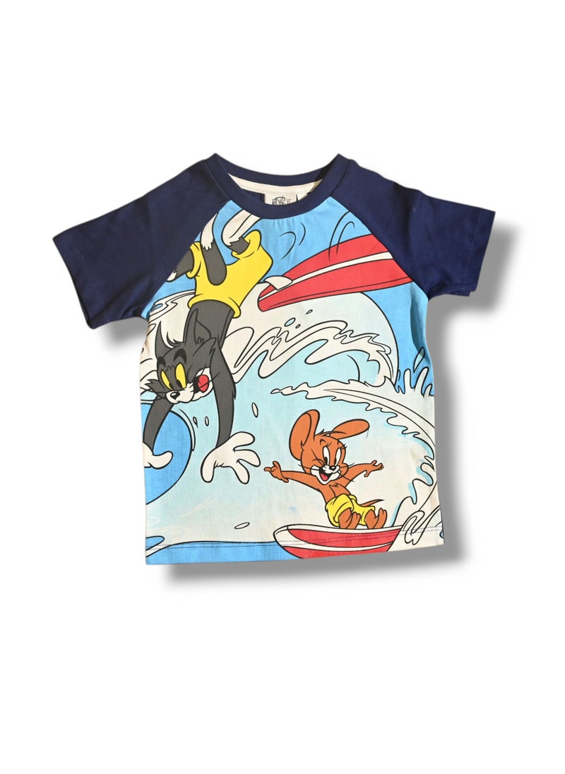 Tom And Jerry TOM AND JERRY - BOYS T-SHIRT & SHORT SET  - Image 2