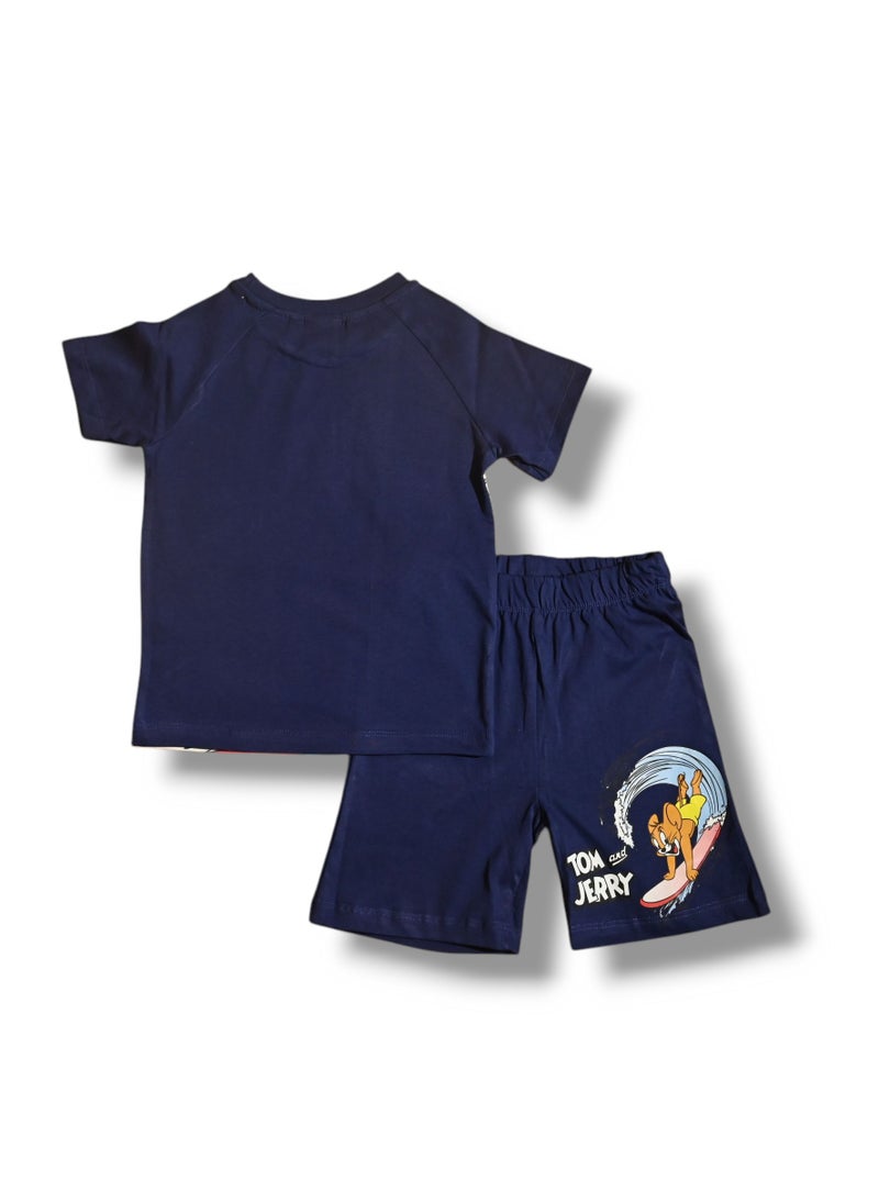 Tom And Jerry TOM AND JERRY - BOYS T-SHIRT & SHORT SET  - Image 4